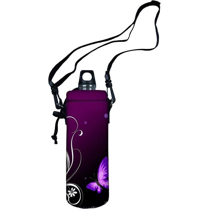 Sac De Transport Néoprène Pour Bouteille D'eau 500ml - Bandoulière Réglable, Idéal Randonnée