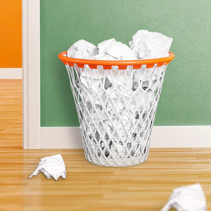 MISTER GADGET Panier de Basket pour Corbeille Blanc