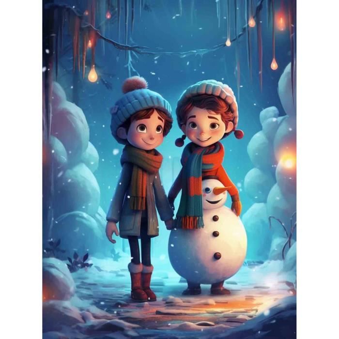 5D Diamond Painting Kit Weihnachten - Komplettset Mit Kerzen Motiv | 30x40 Cm Rundbohrer