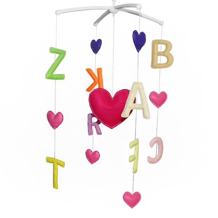 Tourner Lit Cloche Pour Lit De Bebe Mobile Musical Alphabet Anglais Multicolore Cdiscount Puericulture Eveil Bebe