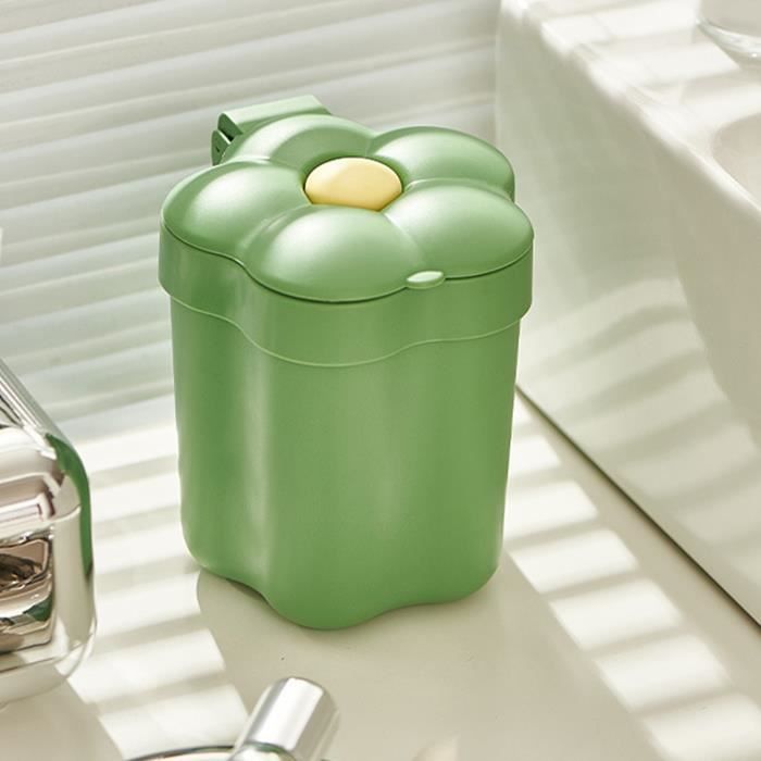 Mini Poubelle De Bureau Mignonne Avec Couvercle Basculant - Design Chat, Anti-odeurs, Pour Table De Chevet Ou Bureau