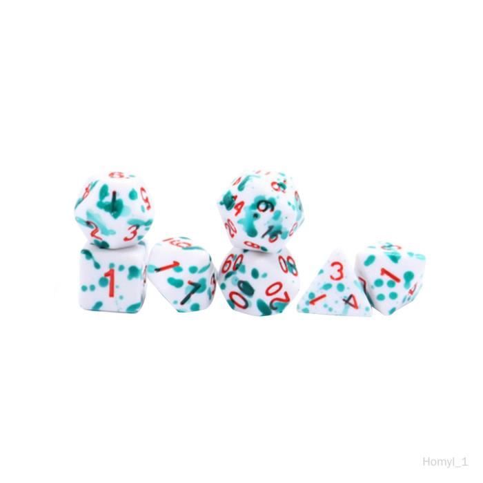 Chessex Jeu De 7 Dés Polyédriques Mouchetés – Mer – Parfait Pour JDR Et D&D Dés Pour Donjon Et Dragon Chessex Jeu De 7 Dés Polyédriques Mouchetés – Mer – Parfait Pour JDR Et D&D Dés Pour Donjon Et Dragon