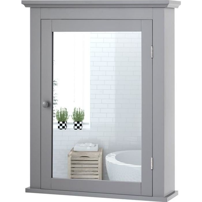 COSTWAY Armoire de salle de bain, armoire murale, armoire COSTWAY Armoire de salle de bain, armoire murale, armoire