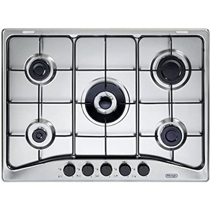 Plan de cuisson DE'LONGHI FFA57ASV 5 brûleurs triple couronne inox - vue 1