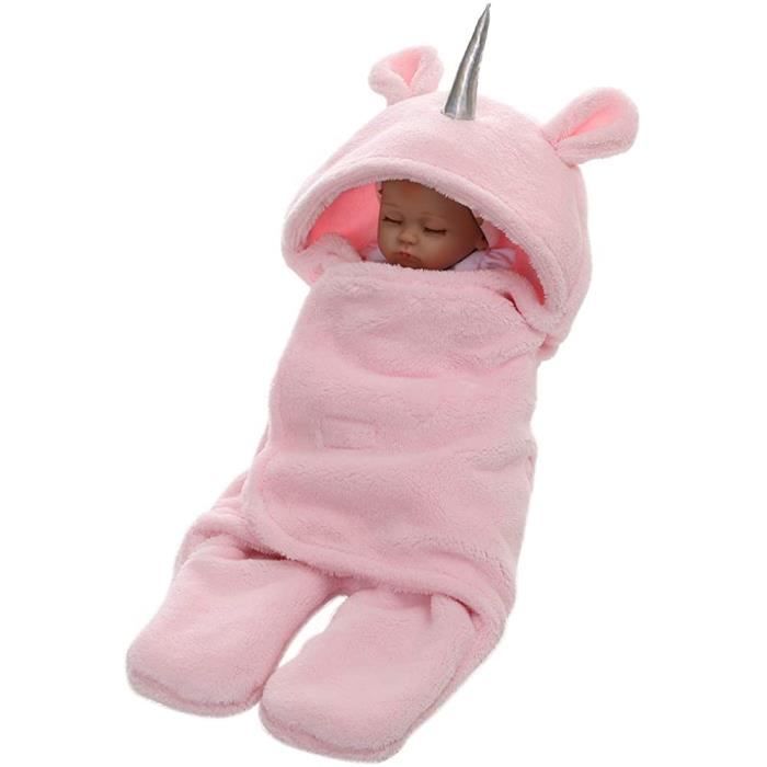Couverture Enveloppante Hiver Chaud Gigoteuse D Emmaillotage Avec Pieds Separe Bebe Fille Garcon Nids D Ange Cartoon Licorne 65x75c Cdiscount Pret A Porter