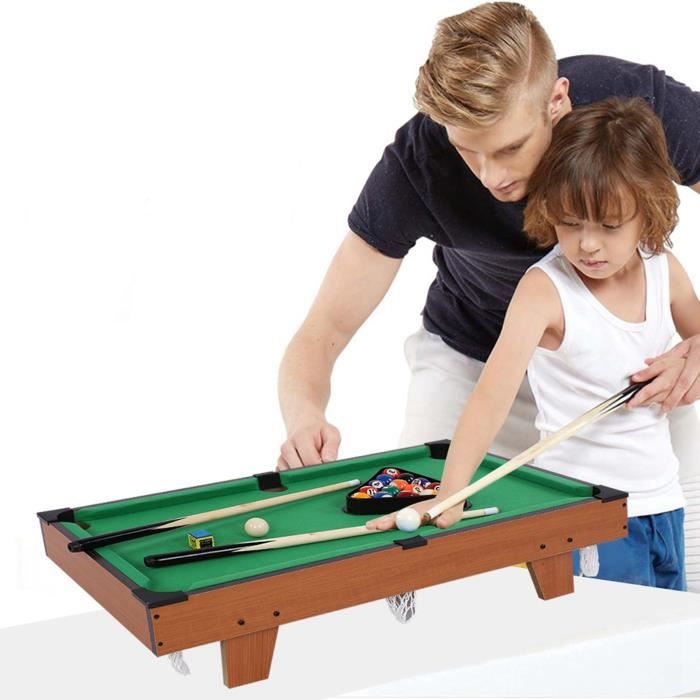 OLL MDF Mini Table de Billard Enfants Enfants Snooker Billard Ensemble Cues  Boules pour Sports d'Intérieur HB014