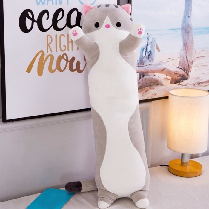 Kyduu Coussin Peluche Chat 600g - Oreiller Chat Doux Mignon Pour Décoration Et Sieste