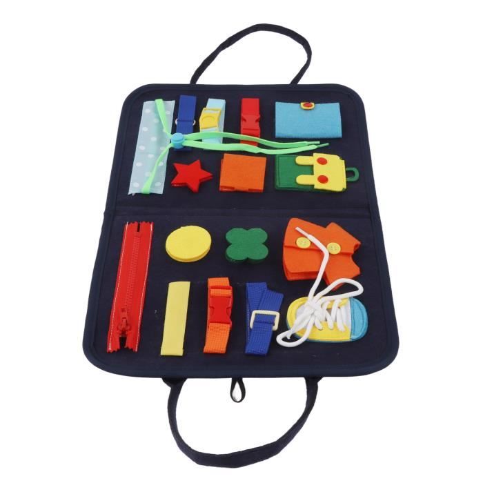 Jouet De Voyage Tout-Petit – 6 Paires De Boucles Motif Abeille – Éducatif 1+ – Motricité Fine – Poche Intégrée