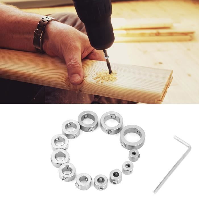 Lot De 2 Butées De Profondeur Pour Perceuse - Ajustables, En Alliage D'aluminium - Pour Trous De 2-5 Mm Et 6-11 Mm - Contrôle Précis Du Perçage