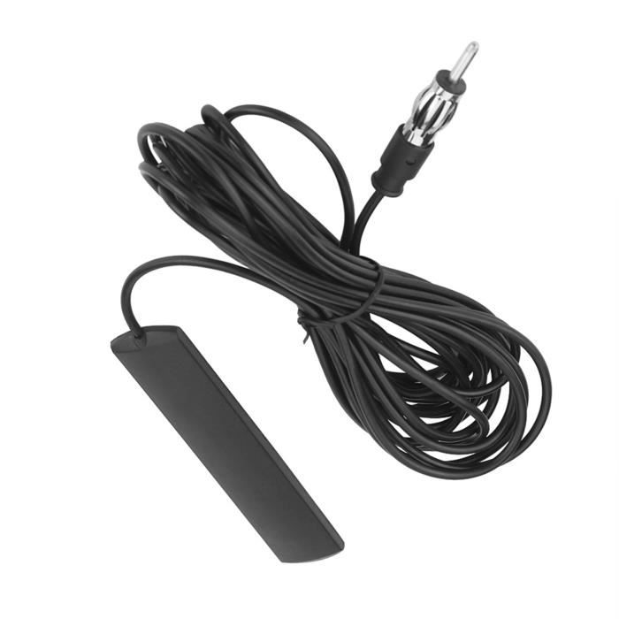 Antenne Autoradio Pare-Brise Adhésive 5m – FM/AM Universelle, Connecteur DIN, Pour Voiture Camion SUV