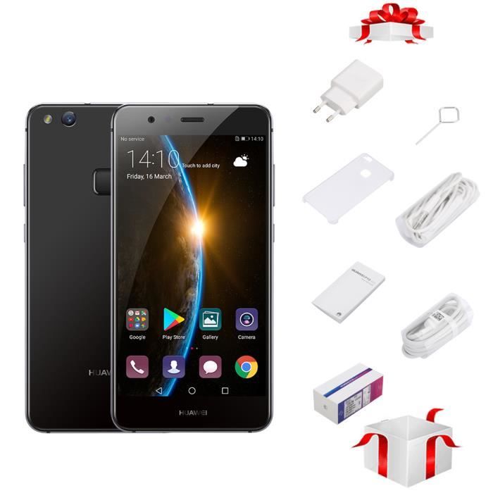 Achat T&eacute;l&eacute;phone portable HUAWEI P10 Lite Version Globale  Double SIM 4Go + 64Go Noir pas cher