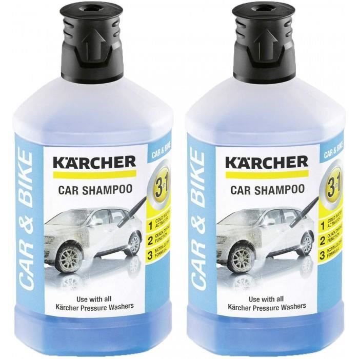 Lot de 2 shampoings de voiture 3 en 1 pour nettoyeur haute pression Kärcher Flacon de . 62957500*2