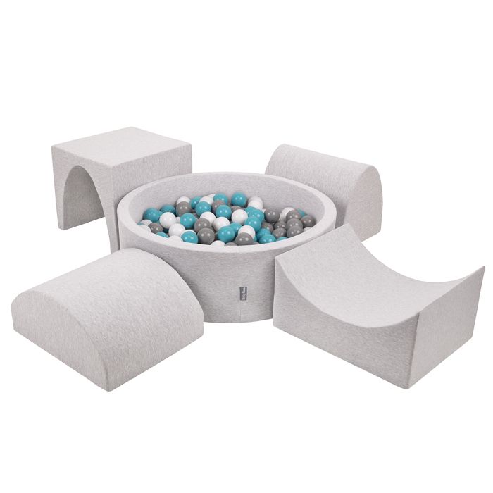 Aire De Jeux En Mousse Avec Carré Piscine À Balles Pour Enfants Gris Clair Gris Blanc Turquoise Piscine 100 Balles Marches 31484 Aire De Jeux En Mousse Avec Carré Piscine À Balles Pour Enfants Gris Clair Gris Blanc Turquoise Piscine 100 Balles Marches 31484