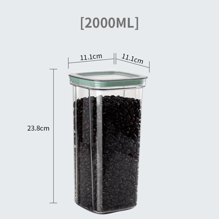 UHAPEER Boîte Hermétique 5L Pour Aliments Secs – Rangement Riz, Farine, Céréales Avec Verre Doseur Et Joint 360° Sans BPA