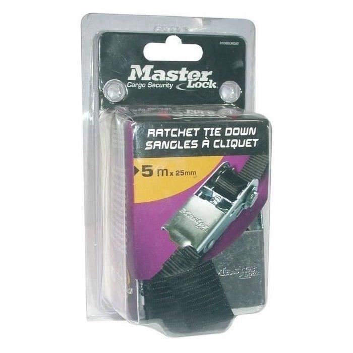 Master Lock Sangle d'arrimage à cliquet sans fin Noir 3108EURDAT