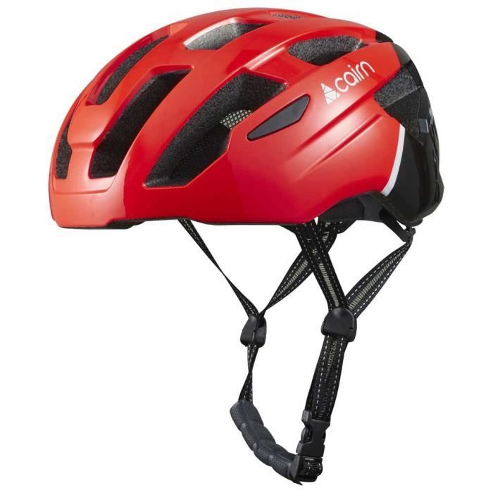 Casque Cairn Prism II – Rouge Brillant, Taille S (52/55), Sans Visière, 15 Aérations, Compatible Lampe Frontale