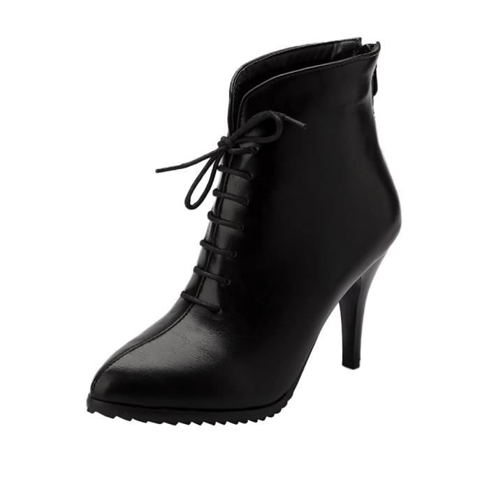 bottines talon à lacets femme