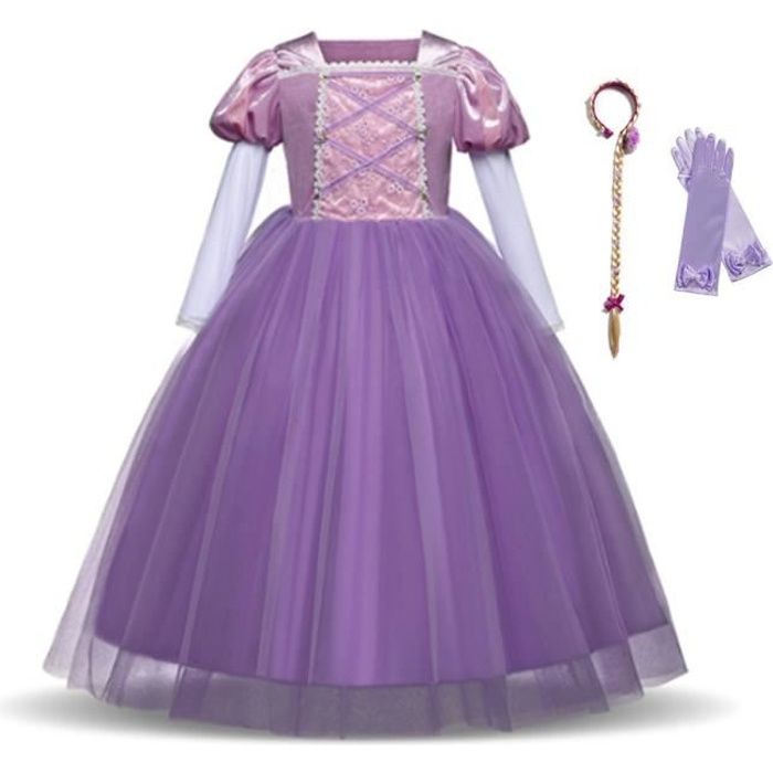 Princesse Déguisement Raiponce Robe Cosplay Costume –