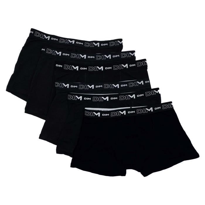 Boxer homme noir en coton T4 DIM : le lot de 4 boxers à Prix Carrefour