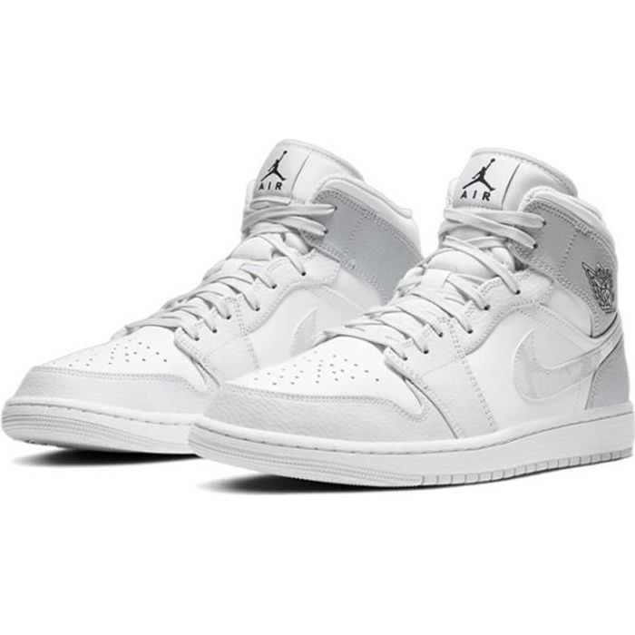 Basket Nike Air Jordan 1 Mid“Grey Camo”Chaussure de Sport AJ 1 Pas Cher  pour Homme Femme Gris Gris - Cdiscount Chaussures
