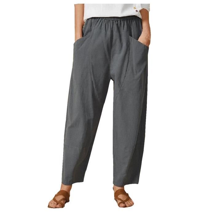 Pantalon Sarouel Femme En Coton Modal - Taille Élastique - Coupe Large Et Confortable - Neuf Avec Étiquette