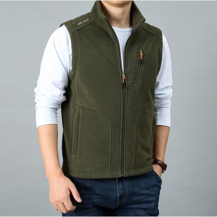 Gilet sans manche homme vert sales
