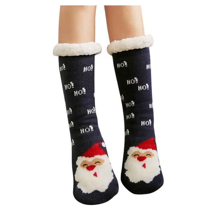 Chaussettes Douillettes Feelorna Femme - Semelle Antidérapante - Hiver Chaud - Peluche Douce - Taille Unique 36-41