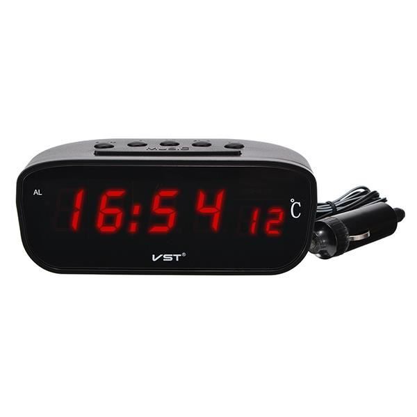 Horloge électronique Voiture LED YB27T - Affichage Numérique Heures/minutes/secondes/date - Alimentation 4,5-30V, écran Lumineux - 8