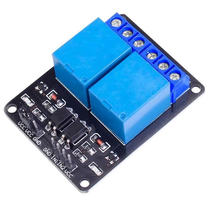 Module Relais 2 Canaux 5V Avec Optocoupleur - Contrôle Haut/bas Pour Arduino Et Projets électroniques