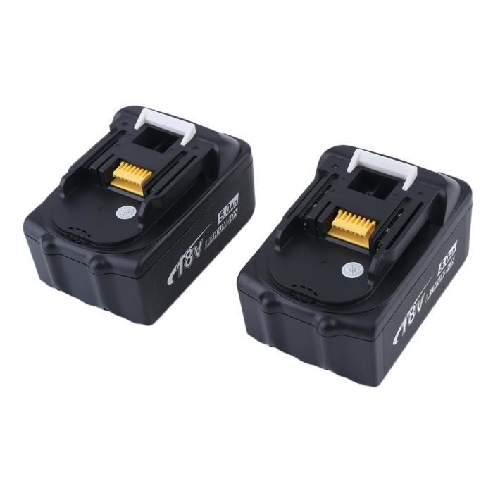Bonadget Lot De 2 Batteries De Rechange 5000mAh Pour Makita 18V BL1860