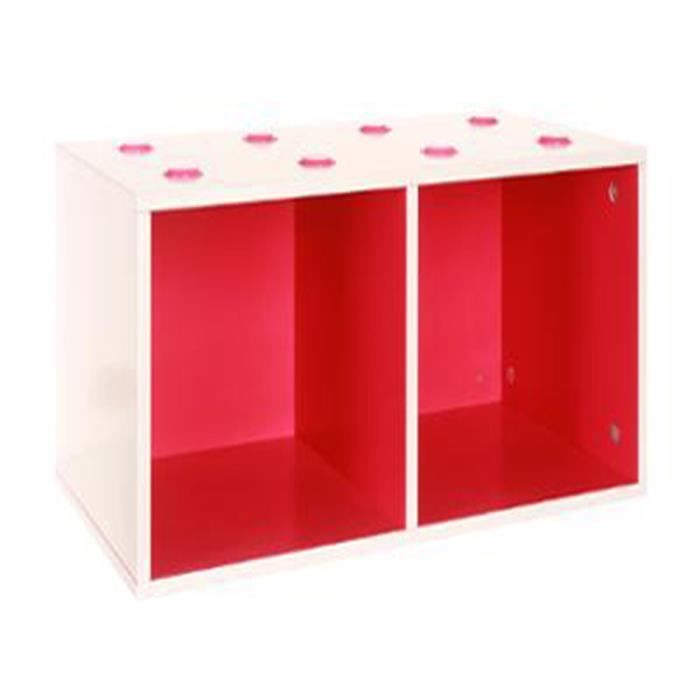 Etagere Cube Epaisseur 1 20 Cm Fuschia L 54 X P 27 X H 27 Cm