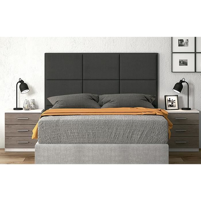 Ensemble tête de lit + 2 Tables chevets Coloris pin Andersen, pin Gris ...