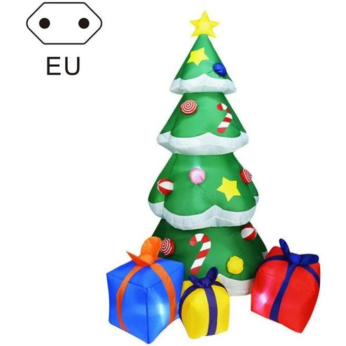 Sapin de Noël gonflable lumineux à LED, décoration de modèle gonflable