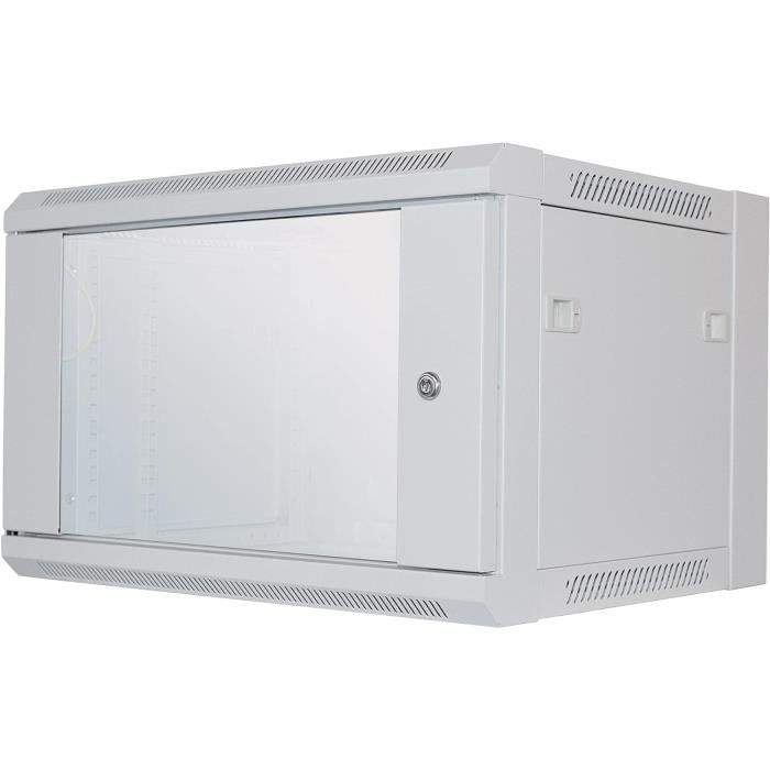 Rack Mural Intellinet 15U - Armoire De Réseau Noire à Monter Au Mur, Idéale Pour équipements Informatiques - 8