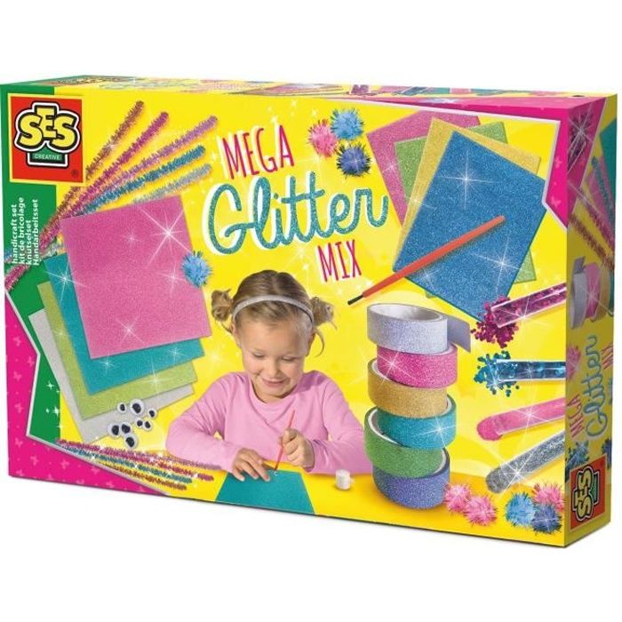 Kit de bricolage à paillettes SES CREATIVE - Garçon et fille - Plus de 5 ans - Multicolore