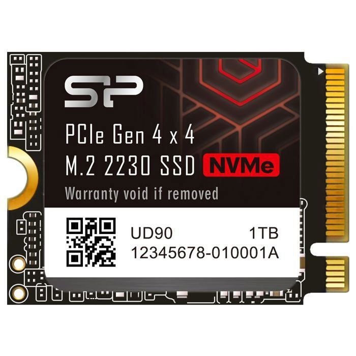 Disque SSD Interne – Silicon Power – UD90 2230 1To – NVMe PCIe Gen4x4 M.2 Lecture Écriture 5000 3200 Mo/s