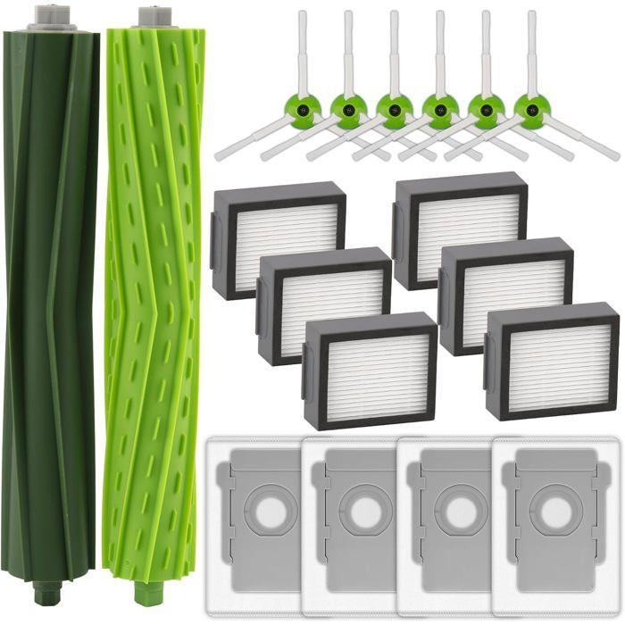 Kit Pièces Rechange Roomba E/i/j - Brosses Latérales, Filtres, Brosses En Caoutchouc - Pour I7, I3, J7, E5, E6 Et Autres Modèles