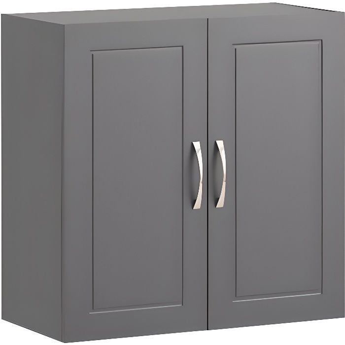 Armoire Murale Salle de Bain - SOBUY - FRG231-DG - 2 Portes - 2 Niveaux - Gris
