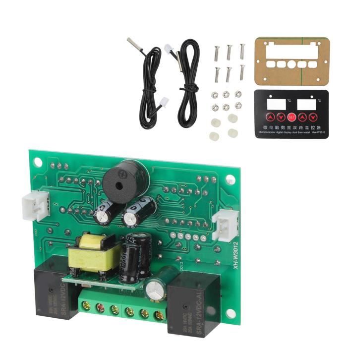 Kit Double Relais Pour Ventilateur électrique Avec Capteur Température – 2 Relais 40 A, Fils 14 AWG, Interrupteur 85°C – Pour Voiture, Camion, VTT