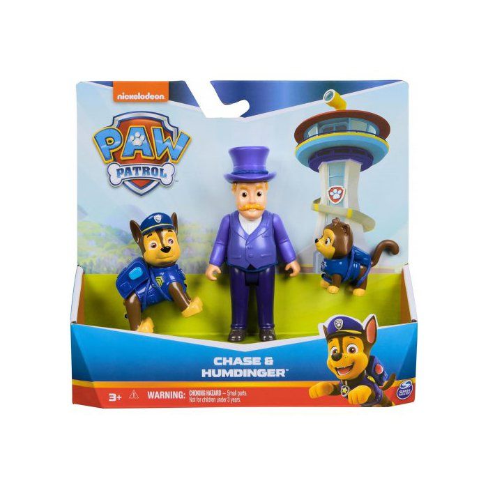 Coffret Pat Patrouille Chien Chase + Monsieur Hellinger - Set 3 Figurines + 1 Carte tigre Coffret Pat Patrouille Chien Chase + Monsieur Hellinger - Set 3 Figurines + 1 Carte tigre