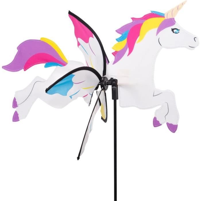 CIM Girouette Petite 2 En 1 Unicorn - 31cm X 41cm X 90cm Avec Tige Fibre De Verre Et Suspension