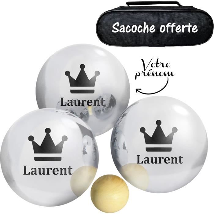 Sacoche Pétanque Personnalisable KDO MAGIC - Pour Triplette 3 Boules, Idéale Cadeau Fête Des Pères