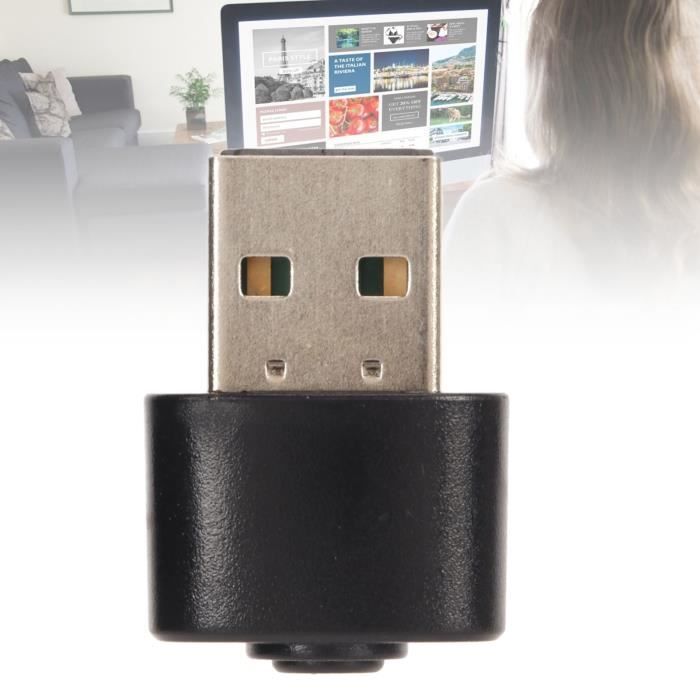 Rii Souris Jiggler USB - Mouvement Automatique Non Détectable, Anti Veille Écran, Plug & Play Noir