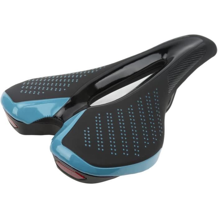 GORIX Selle de vélo confortable avec rail pour vélo de montagne et vélo de route pour homme et femme (A6-1) (Blanc × Celeste
