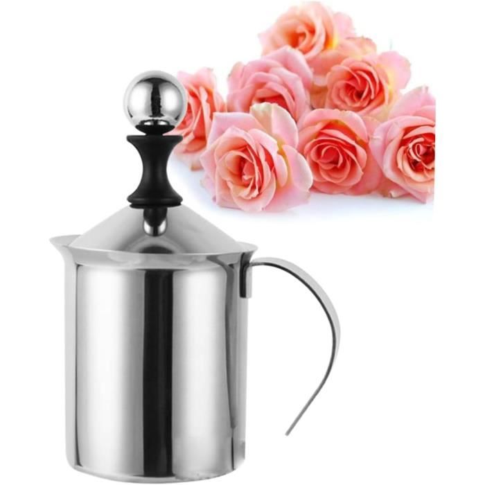 Mousseur à Lait électrique TRAHOO - Portable Et Léger - Acier Inoxydable - 250 Ml