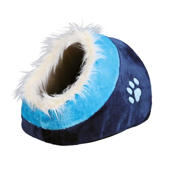 TRIXIE Abri douillet Minou 35 × 26 × 41 cm bleu foncé/bleu pour chien
