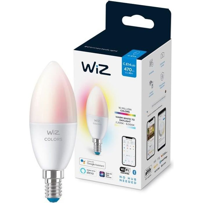 WiZ Ampoule connectée couleur Flamme E14 40W