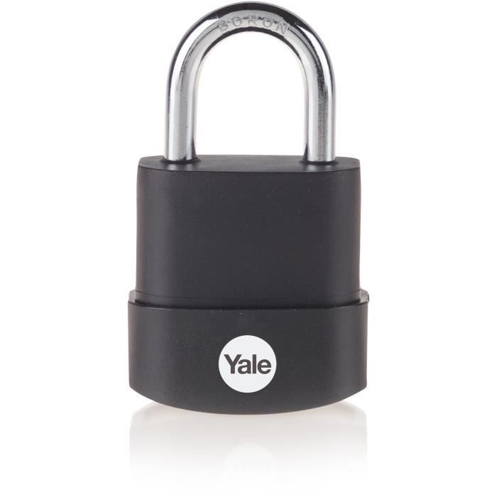 Cadenas haute sécurité YALE acier laminé anse bore 3 clés