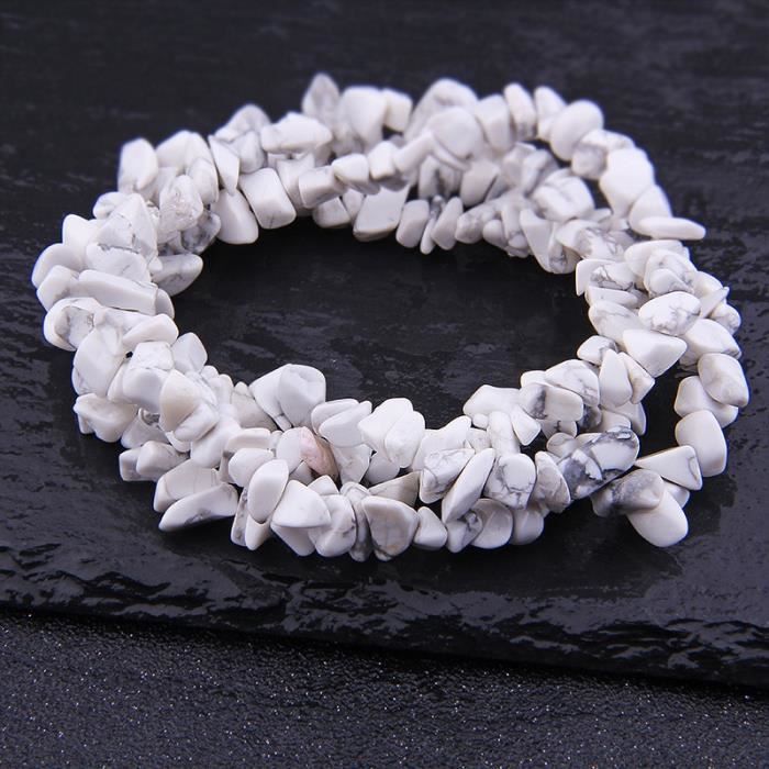 Pendentif Cœur En Howlite Naturelle - Lithothérapie - Cadeau Noël - Neuf Sans Emballage
