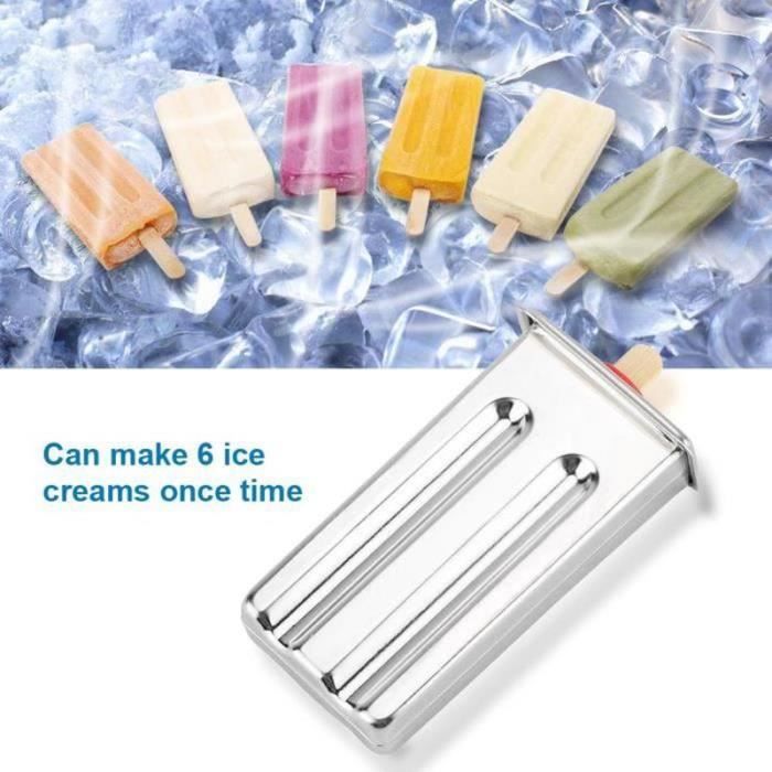 40 Moules à Glace En Inox – Lot De Bâtonnets Glacés, Popsicles, Support Inclus, Capacité 82ml